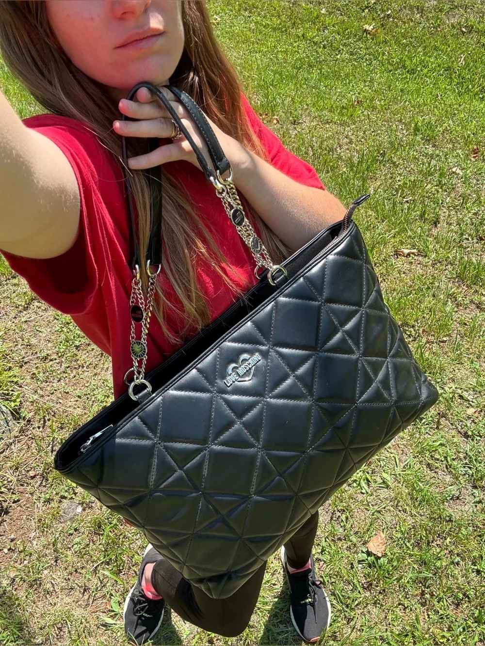 Love Moschino Quilted Tote Bag